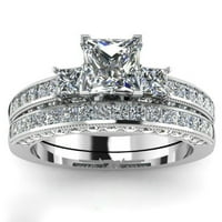 Simu Evropski i američki modni muškarci i ženski par prstenovi sa cirkonima, vjenčanim prstenima