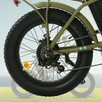 Ecotric 20 48v 500W 15Ah sklopivi električni masti guma Bicikl biciklistički gradski ebike crni w crna