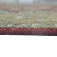 Crvena vunena prostirka 9 '12' perzijska ručna prekriva Mughal Oriental Veliki tepih