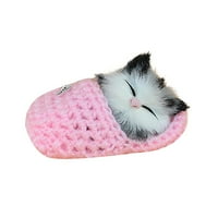 Kiplyki Veleprodaja realistična za spavanje plišana mačka krznena mačka sa zvučnim kreativnim životinjama