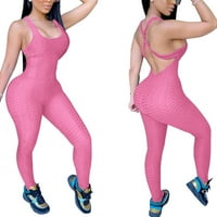 Tking Fashion Women Plus Veličina Seksi bez leđa Yoga Sportske fitness hlače Bodysuits Slim Fit Hip