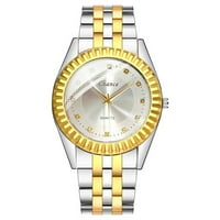 Pametni sat, modne žene kristalno zlatni nehrđajući čelik analogni kvarcni ručni sat