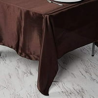 Čokoladni smeđi kvadratni stolcloth tablice prekrivene posteljine za vjenčani stol platna zabava recepcija