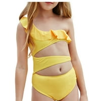 Djevojka za kupaći kostim toddlera Jedna veličina Holiday Slatka solidni bikini set Jedno devojke kupaće