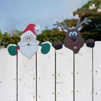 Božićna dvorišna ograda PeecEer, slatka i elk klauus statua peecEers veliko vanjsko santa viseće ogradu