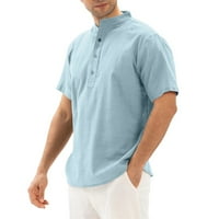 Košulje kratkih rukava Amidoa za muškarce Ležerne modernu pamučnu majicu pamučne ljetne redovito fit