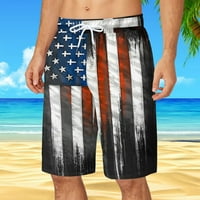 Baycosin plaže kratke hlače za muškarce ljetni dan neovisnosti plus veličine hlače džepne crtanje labave