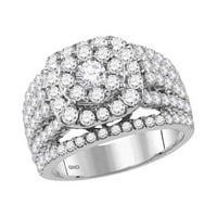 14k bijeli zlatni dijamantni bridalni zaručnički prsten CTTW
