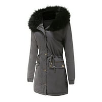 Wortbreaker Žene Ženski topli zadebljani kaput Plus size Topla Trendi zimski oblozi kapuljač snježnog