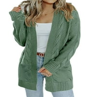 Gwiyeopda Chunky Knit Dugi džemperi za žene s dugim rukavima kardigan pletiva