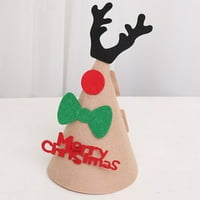 Temacd mini božićni šešir Santa Claus Snowman Elk Handmade Ornament Netkana tkanina Diy Božićni šešir