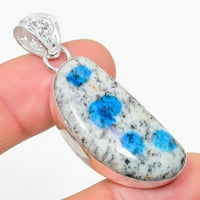 K Blue Azurite Gemstone Handmade Sterling Srebrni nakit Privjesak 1,89