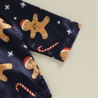 Woshilaocai Toddler Baby Girls Božićne pidžame medenjarskih jelena dugih rukava i pantalone Kids Božić