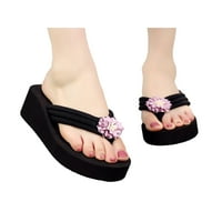 Avamo ženske modne sandale kline pete Comfy klizanje na platformskim klizačima Flip Flops Cipele