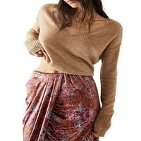 Kelajuan ženske kostim u boji džemper s dugim rukavima s dugim rukavima, labavi puloveri proljeće pada