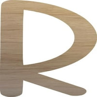 Drvena pločica R, Slikativ mali 18 '' Visok drveni slovo, nedovršeni dekor