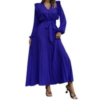 Hanas haljine Ženski drešeni poklopci za žene s V-izrezom plavi l