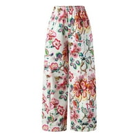 Ženske casual pantalone Ženska cvjetna print prevelika ulična odjeća Retro visokog struka harem hlače