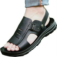 Muške papuče kožne sandale Neklizajuće cipele otporne na habanje kožne sandale casual sandale i papuče