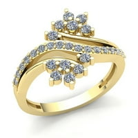 Originalni 0,5ct okrugli rez Diamond Dame Personalizirani obljetnice za cvijeće Vjenčanje od pune 10k