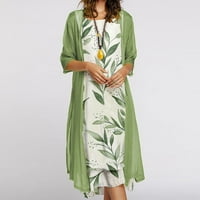 Dvodijelna odjeća za ženske odjeće za odmor opušteno-fit cvjetni print bez rukava bez rukava s pola