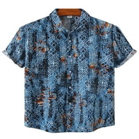 Bomotoo Muška labava bluza Geometrijska tiskana Ležerna majica Odmor običajnog fit baggy tee