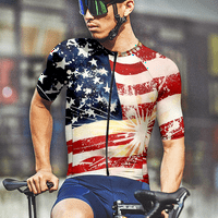 Muška Američka zastava Biciklistički dres Brzo suho cestovni biciklistički odjeća, S