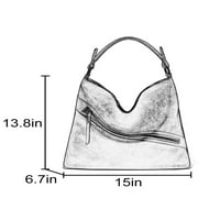 Niveer dame retro patentne patentne torbe za žene torbice Multi džepovi ramena to kožni novčanik prijenosni dizajnerski crossbody torbe bež