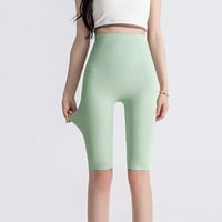 Ediodpoh Ženske ljetne kratke hlače Hlače Yoga Visoki struk Slim Fit Gambers Ženska nogavica zelena