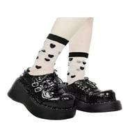 Tenmi Žene Udobne cipele od gotičkih kože Radno ne-klizanje okrugle trske školske modne punk lolita