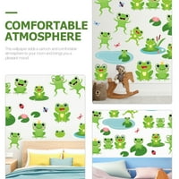 Listovi crtane žabe Zidne naljepnice PVC uklonjive dječje spavaće sobe naljepnice