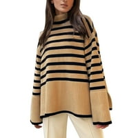 Durtebeua Ženski kabelski pleteni džemper Duks košulje prevelicirani kornjač kabela debeli skakač