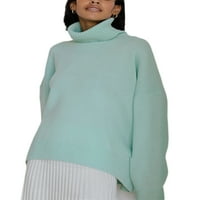 Niuer Dame Loaseble Solid Color Pleteni džemperi Žene ugodne pulover Zima topli chic dugih rukava s