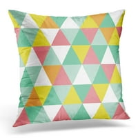 Zeleni prekrasan trokut Šareni uzorak Geometrijski sažetak u poligonalnom stilu ružičastog ljepote jastučni