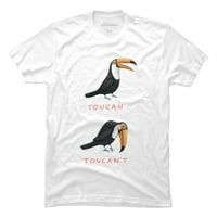 Toucan toucan't muns bijeli grafički tee - Dizajn od strane ljudi m
