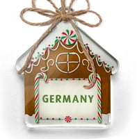Ornament tiskan jednostrana Njemačka nogometna terenska trava Božić Neonblond
