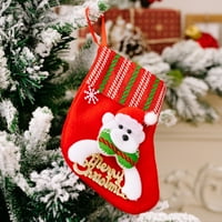 Božićne čarape viseći ukras slatka santa claus elk snjegović medvjed uzorak dizajn zabava ukras za ukrašavanje