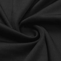Haljine za žene ženke V-izrez dugih rukava Maxi Haljine Dužina gležnja, casual peplum chemise crna m