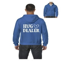 MMF - Muška dukserica pulover punog zip, do muškaraca veličine 5xl - zagrljaj prodavač W Heart