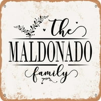 Metalni znak - porodica Maldonado - Vintage Rusty Look
