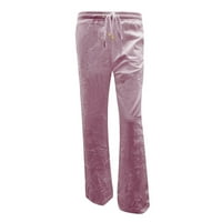 Ležerne pantalone za žene Žene Visoke struk široke pantalone za noge Ležerne prilike Elastične pantalone