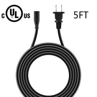 Na 5ft UL naveden je AC u kabl kabel kabelski utikač utikač za Husqvarna Viking računar Mašina za vez