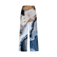 Oalirro pantalone za crtanje za žene obrezane pantalone Žene CAPRIS za ljetni džep za carinjenje tamno