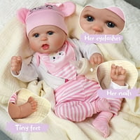 Reborn baby lutke meko dijete osjećaju realističko-novorođene bebe lutke otvorene oči stvarne životne