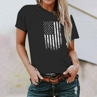 Odeerbi 4. juli Patriotska košulja za žene Neovisnosti Dan tiskani vrhovi modni casual okrugli vrat