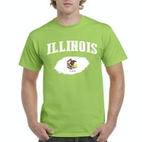 Normalno je dosadno - muške majice kratki rukav, do muškaraca veličine 5xl - Il Illinois zastava
