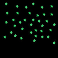 Lowrofile naljepnice Dječje spavaće sobe fluorescentno sjaj u zidnim ukrasnim naljepnicama tamne zvijezde
