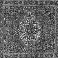 Ahgly Company Zatvoreni kvadrat Perzijski sivi tradicionalni prostirke područja, 6 'kvadrat