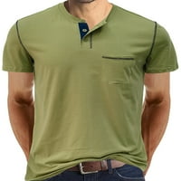 Capreze Muška majica sa džepom T majica Crew vrat ljetni vrhovi udobni osnovni tee bluza s kratkim rukavima