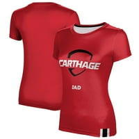 Ženska pododjeljak Red Carthage Firebirds Tata Logo Stripe majica